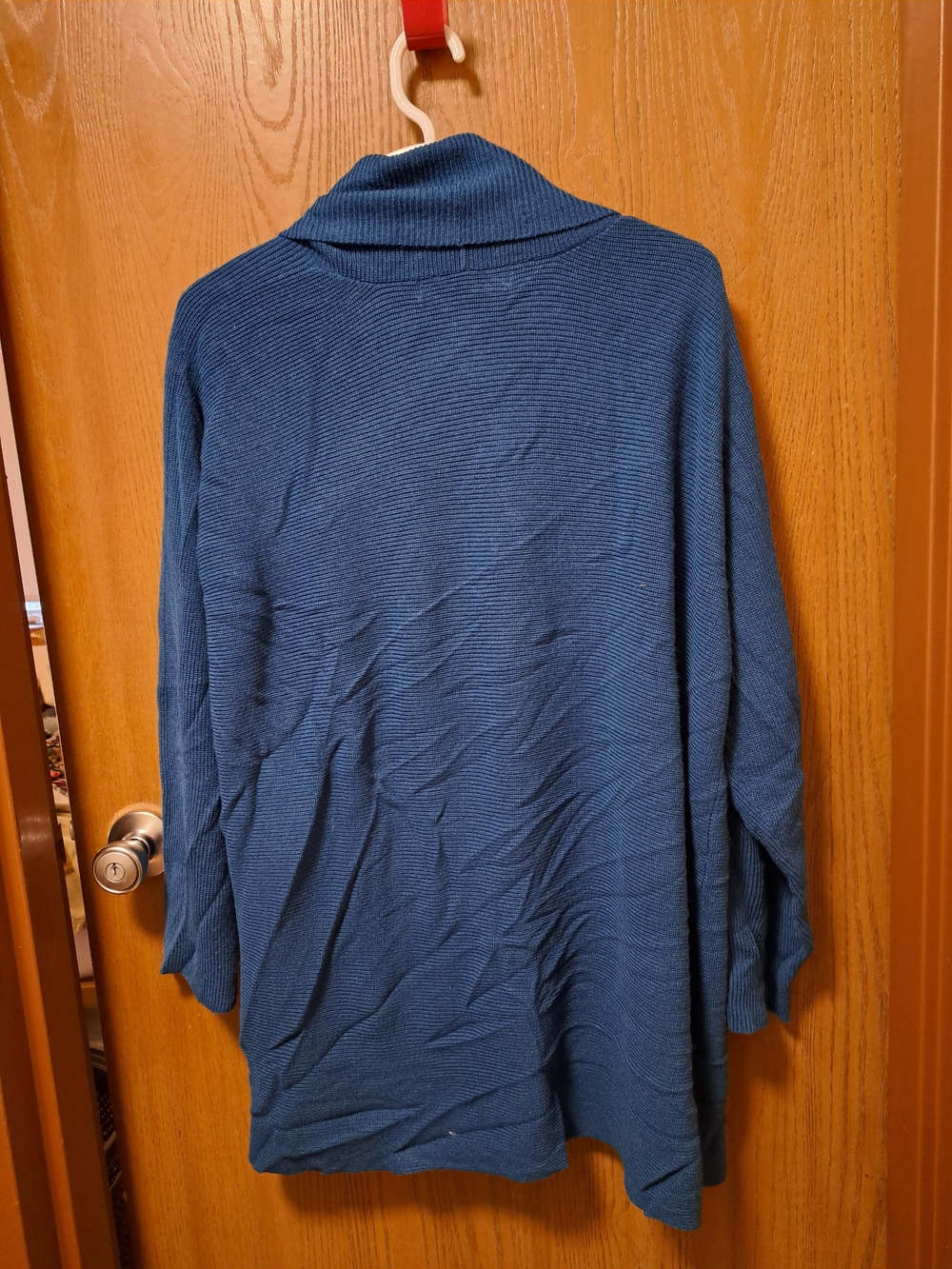 Dialogue Teal Open-Front Ribbed Cardigan - Picture 2 of 3